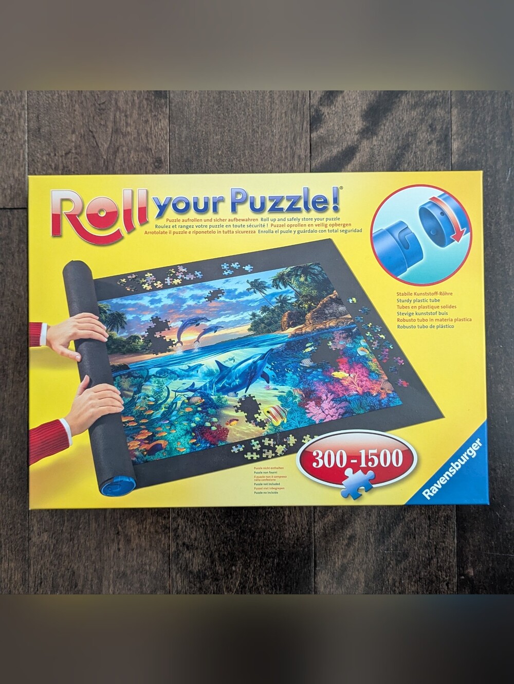 Ravensburger Roll Your Puzzle! Puzzle Mat in Black and Yellow Packaging